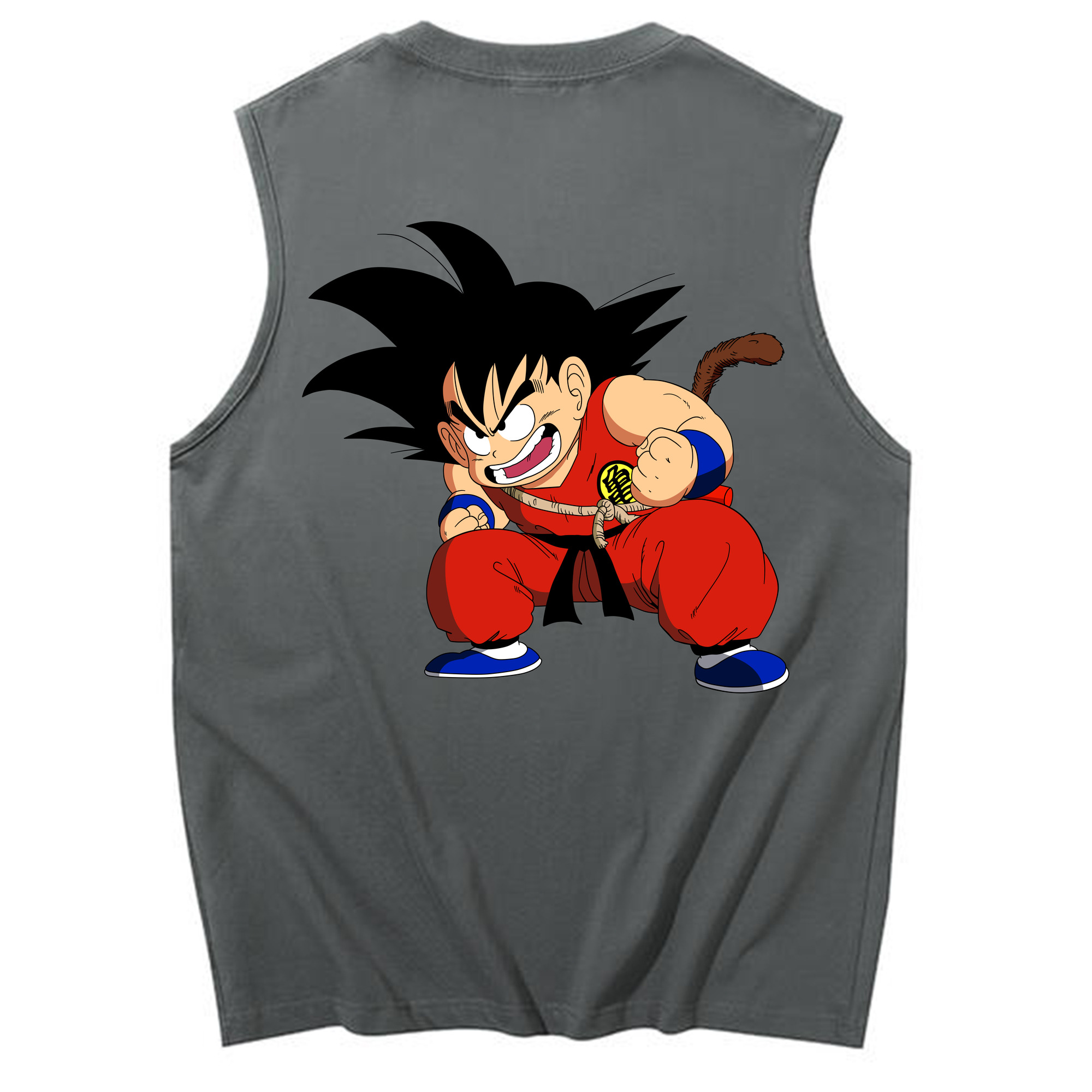 （画像用） ドラゴンボール 孫悟空（そん ごくう）Son Goku カカロット DRAGON BALL Kakarotto コットン100％タンクトップ（背面プリント）